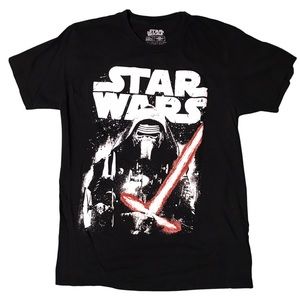 [3/$30] Star Wars Black Soft Thin Graphic Kylo Ren Logo T-Shirt Medium